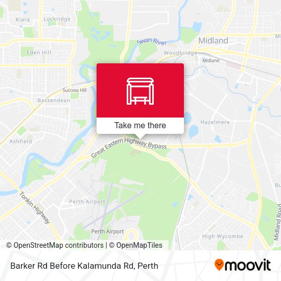 Barker Rd Before Kalamunda Rd map
