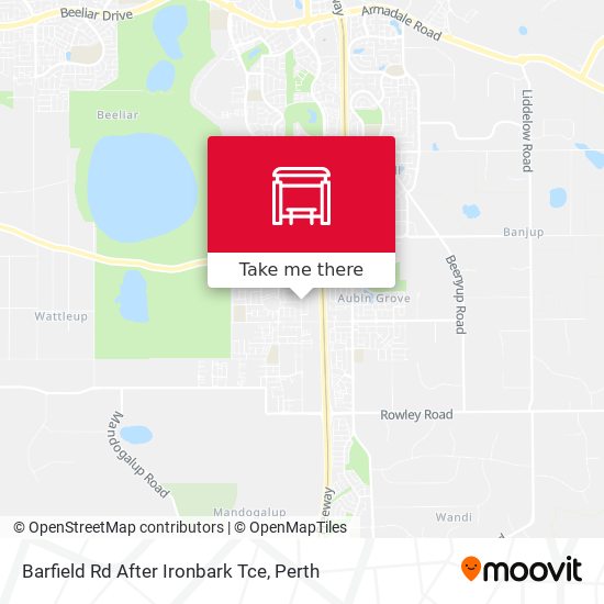 Barfield Rd After Ironbark Tce map