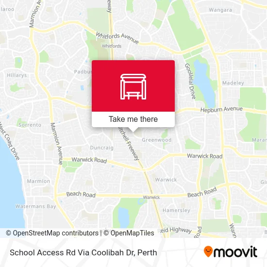 Mapa School Access Rd Via Coolibah Dr