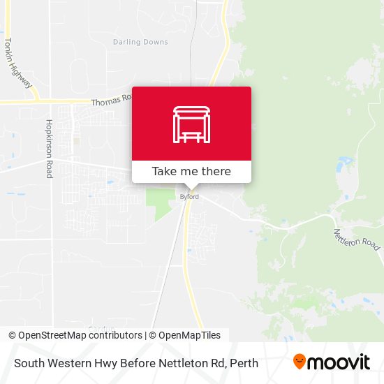 Mapa South Western Hwy Before Nettleton Rd