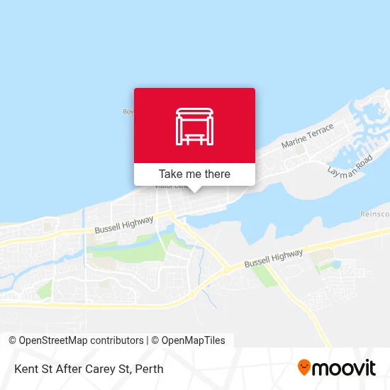 Mapa Kent St After Carey St