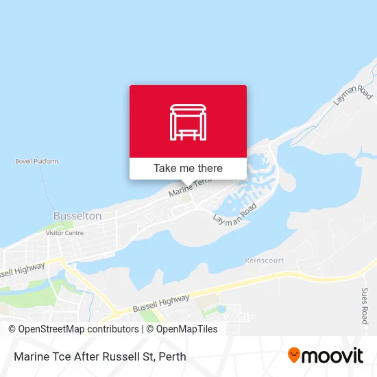 Mapa Marine Tce After Russell St