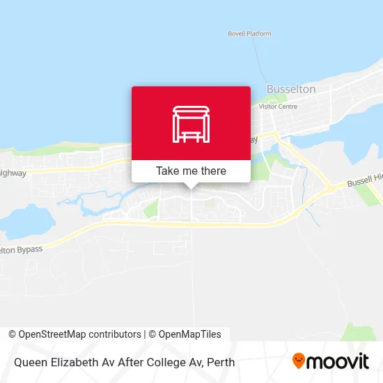 Mapa Queen Elizabeth Av After College Av