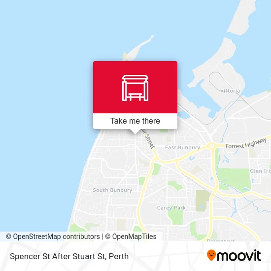 Mapa Spencer St After Stuart St