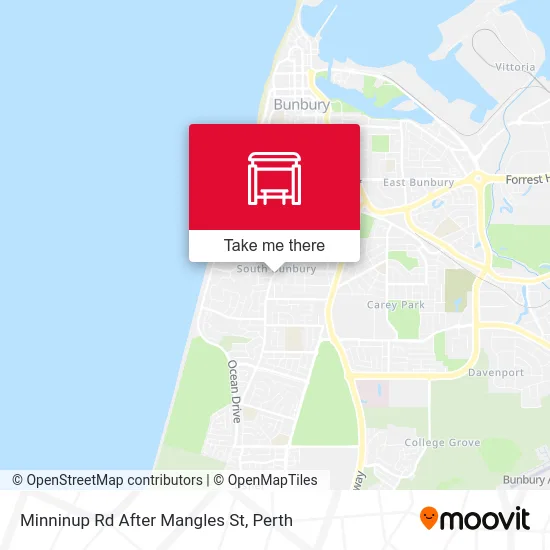 Mapa Minninup Rd After Mangles St