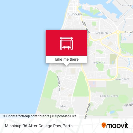 Minninup Rd After College Row map