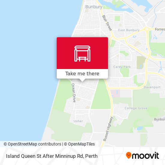 Island Queen St After Minninup Rd map
