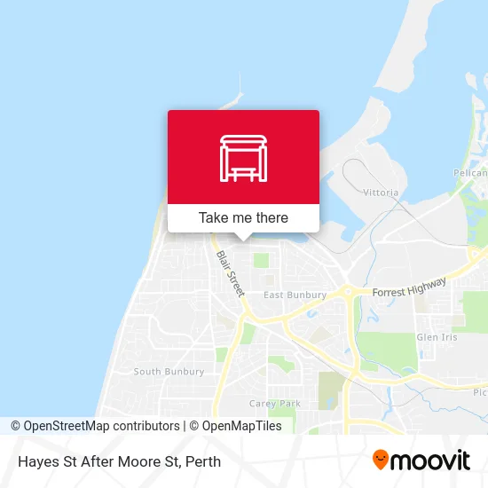 Mapa Hayes St After Moore St