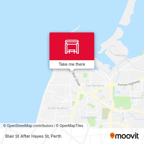 Mapa Blair St After Hayes St