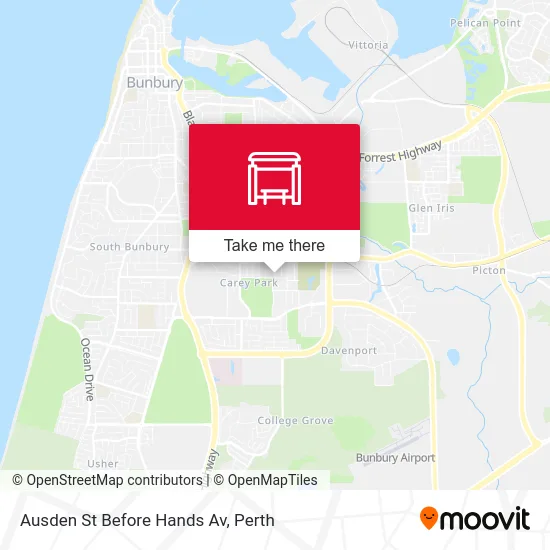 Mapa Ausden St Before Hands Av