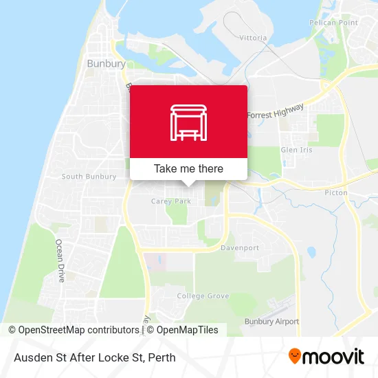 Mapa Ausden St After Locke St