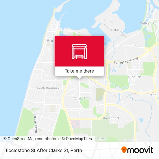 Mapa Ecclestone St After Clarke St