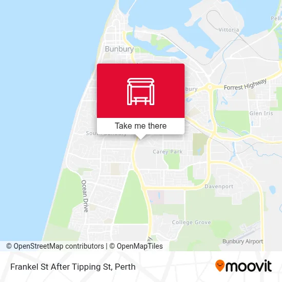 Mapa Frankel St After Tipping St