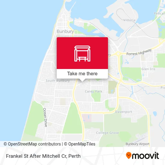 Mapa Frankel St After Mitchell Cr