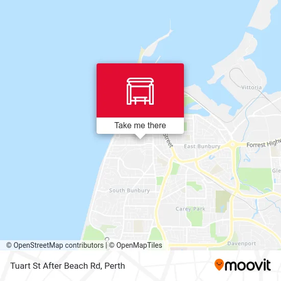 Mapa Tuart St After Beach Rd