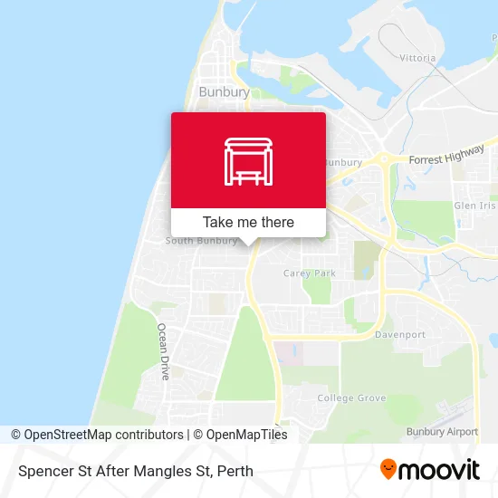 Mapa Spencer St After Mangles St