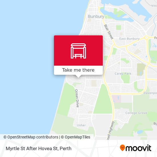 Myrtle St After Hovea St map