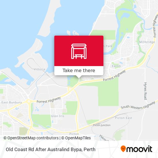 Old Coast Rd After Australind Bypa map