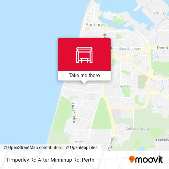 Mapa Timperley Rd After Minninup Rd