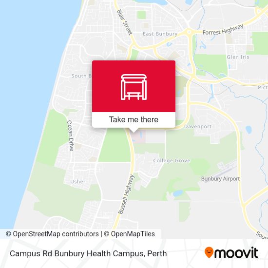 Campus Rd Bunbury Health Campus map