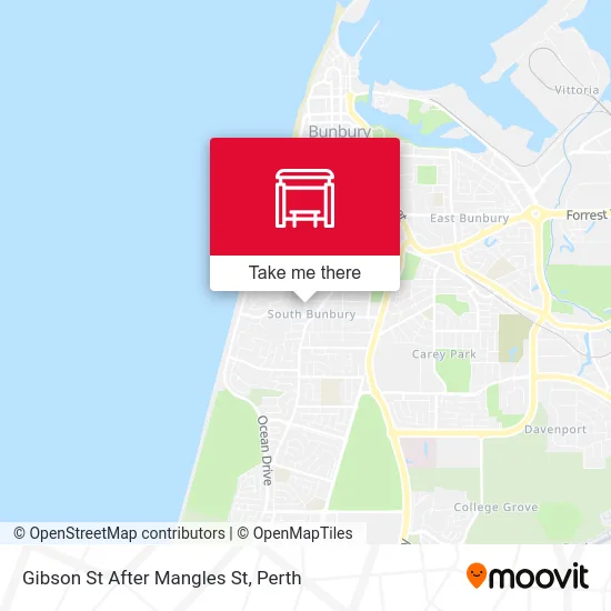 Mapa Gibson St After Mangles St