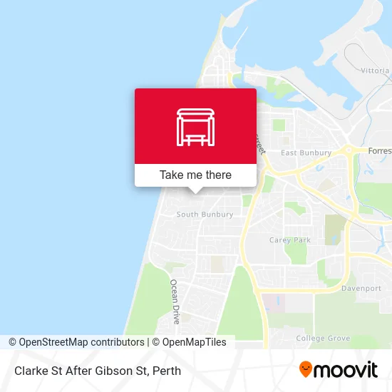 Mapa Clarke St After Gibson St