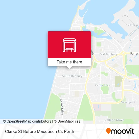 Mapa Clarke St Before Macqueen Cr