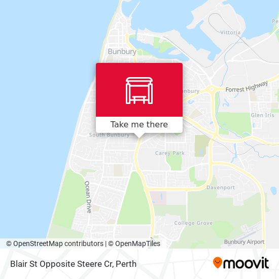 Blair St Opposite Steere Cr map