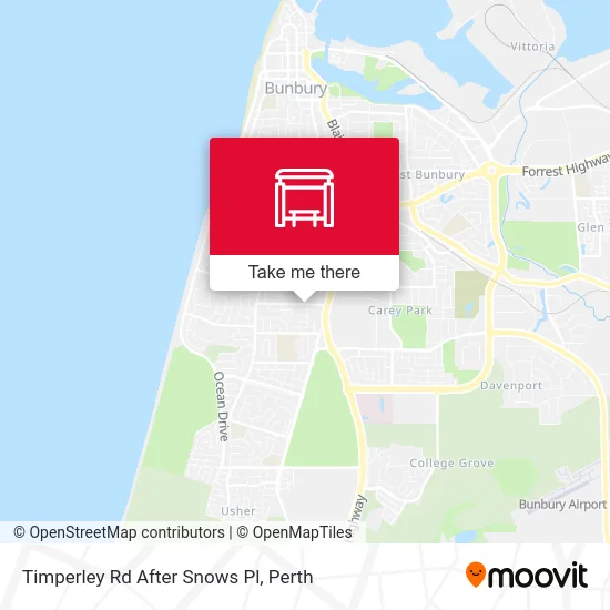 Mapa Timperley Rd After Snows Pl