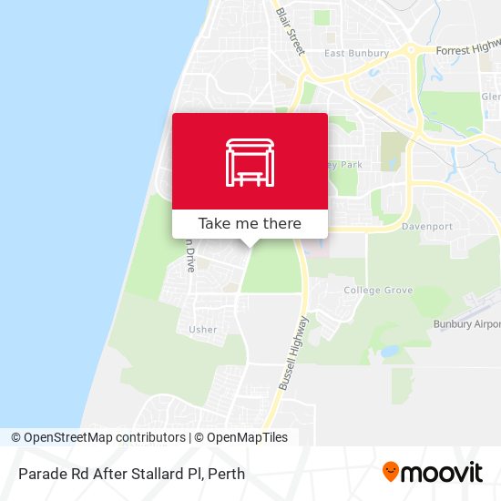Parade Rd After Stallard Pl map