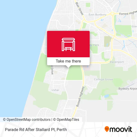 Mapa Parade Rd After Stallard Pl