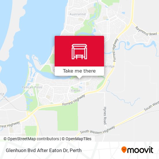 Glenhuon Bvd After Eaton Dr map