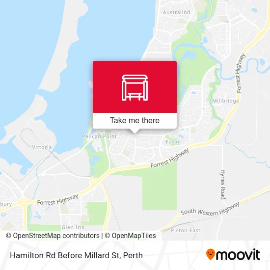 Mapa Hamilton Rd Before Millard St