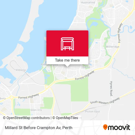 Mapa Millard St Before Crampton Av
