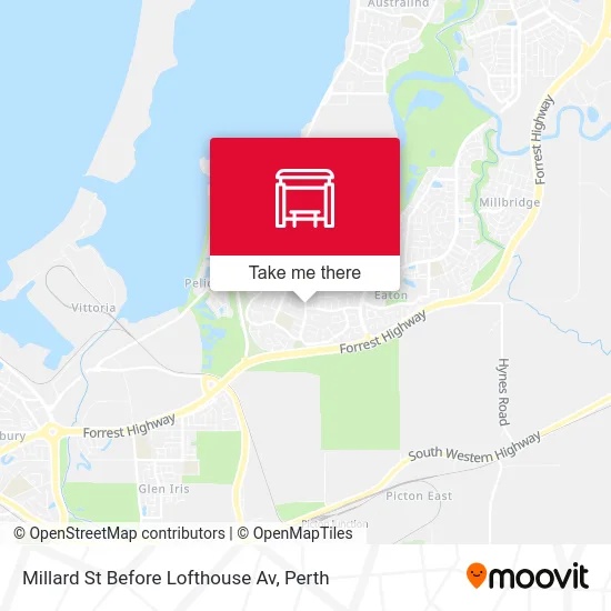 Mapa Millard St Before Lofthouse Av