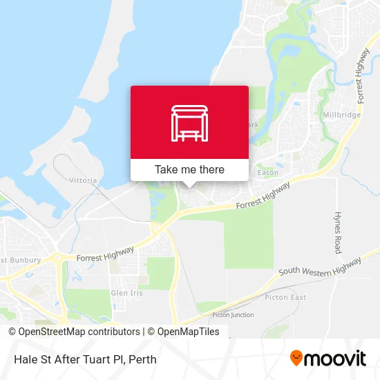 Mapa Hale St After Tuart Pl