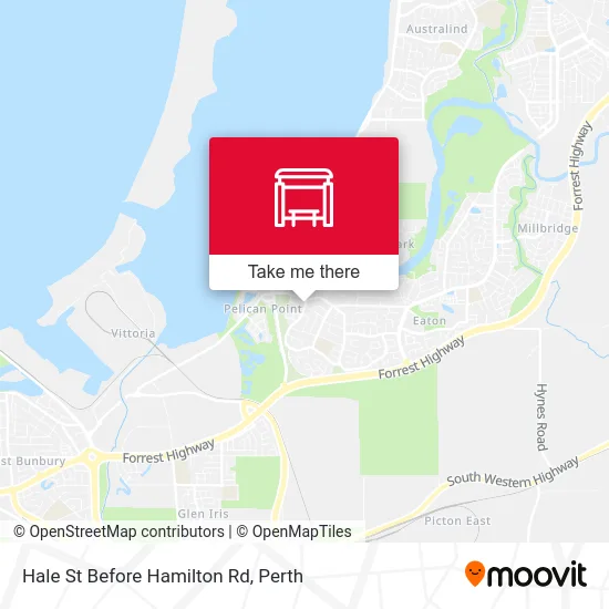 Mapa Hale St Before Hamilton Rd