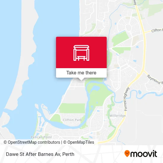 Mapa Dawe St After Barnes Av