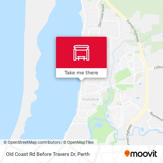 Old Coast Rd Before Travers Dr map