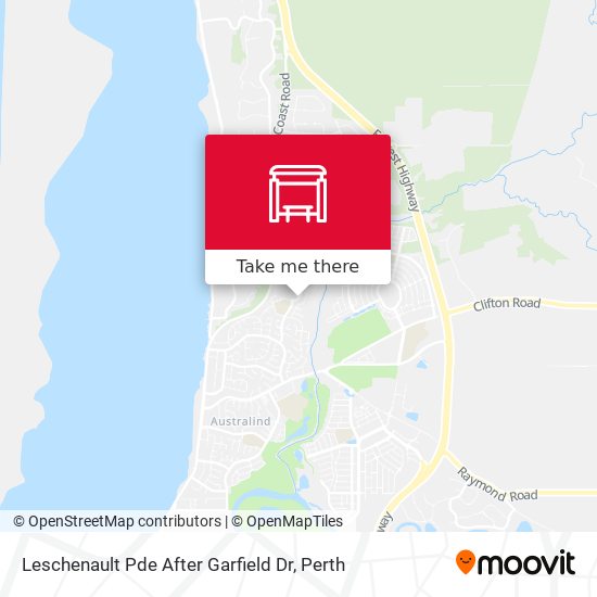 Leschenault Pde After Garfield Dr map
