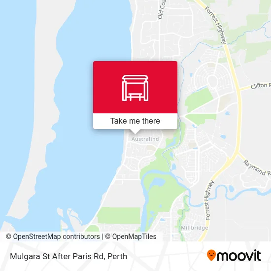 Mapa Mulgara St After Paris Rd