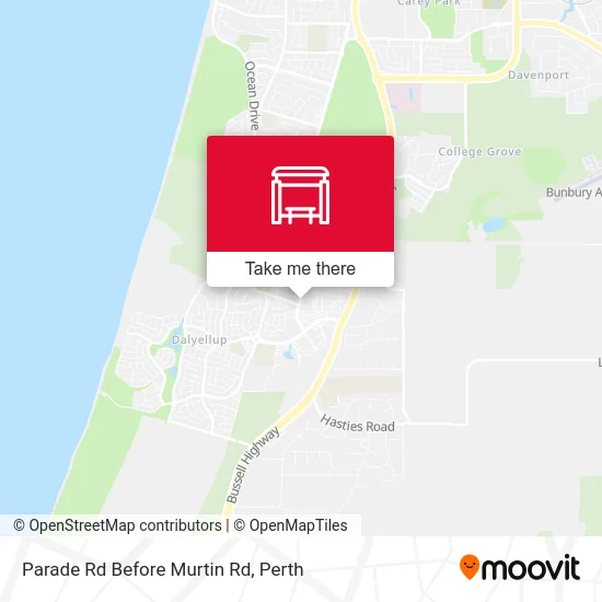 Mapa Parade Rd Before Murtin Rd