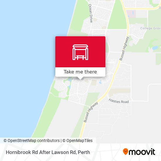Hornibrook Rd After Lawson Rd map