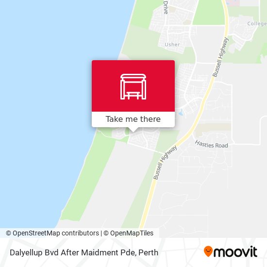 Dalyellup Bvd After Maidment Pde map