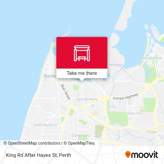 Mapa King Rd After Hayes St