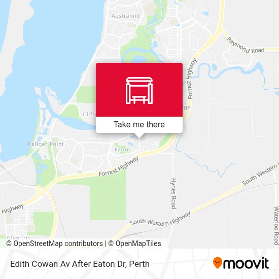 Mapa Edith Cowan Av After Eaton Dr