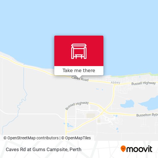 Caves Rd at Gums Campsite map