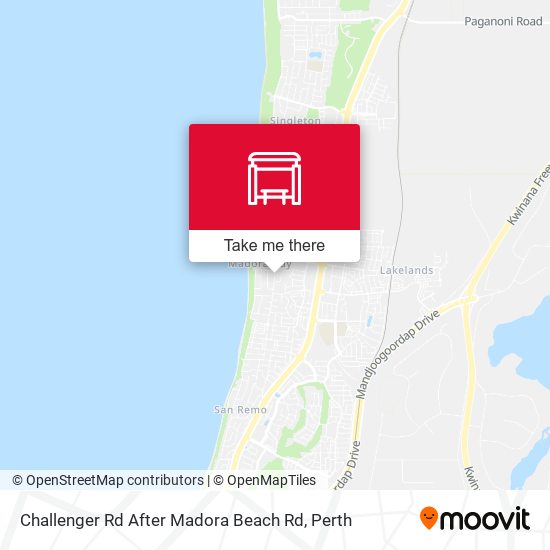 Challenger Rd After Madora Beach Rd map