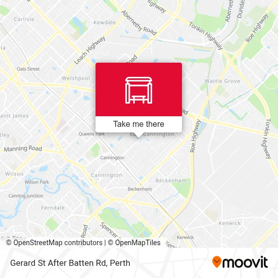 Gerard St After Batten Rd map