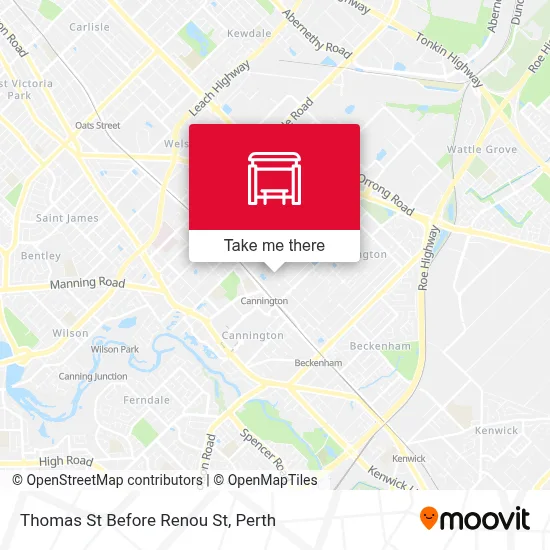 Mapa Thomas St Before Renou St